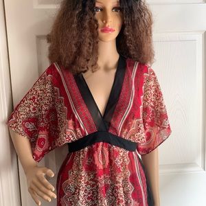 Bohemian Empire Waist Sheer Shirt